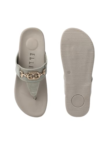Image of ELLE Women's Flats Thong-Strap Sandals with Equestrian-Style Buckle