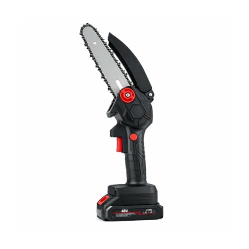Image of Oblivion Chain Saw Machine Electric 1 Pc - Cordless Mini Rechargeable Battery Tree Cutter Machine for Wood Cutting, Tree Pruning & Gardening - Compact Handheld Power Chainsaw for Home DIY & Outdoor