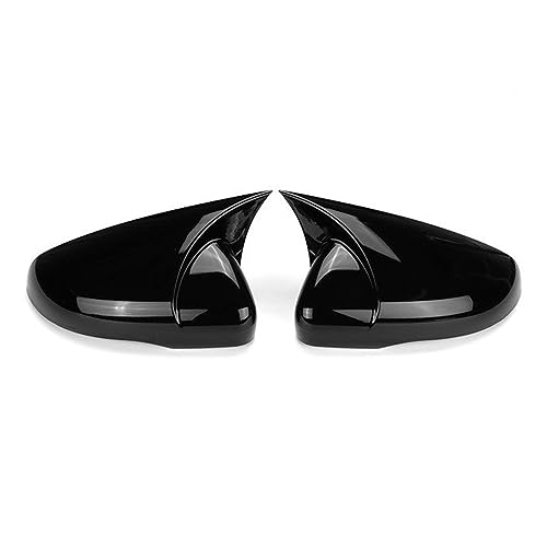 Auto Calotte Specchietti 2 PZ Per VW Per Golf 6 MK6 Per GTI Per GTD 2009 2010 2011 2012 2013 Car Side Rear View Specchio Coperture Caps Copertura Retrovisore (Colore : Glossy Black)