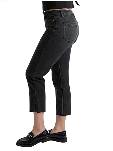 Royalty For Me Womens Women's High Rise Straight Leg Jeans with Tummy Control2
