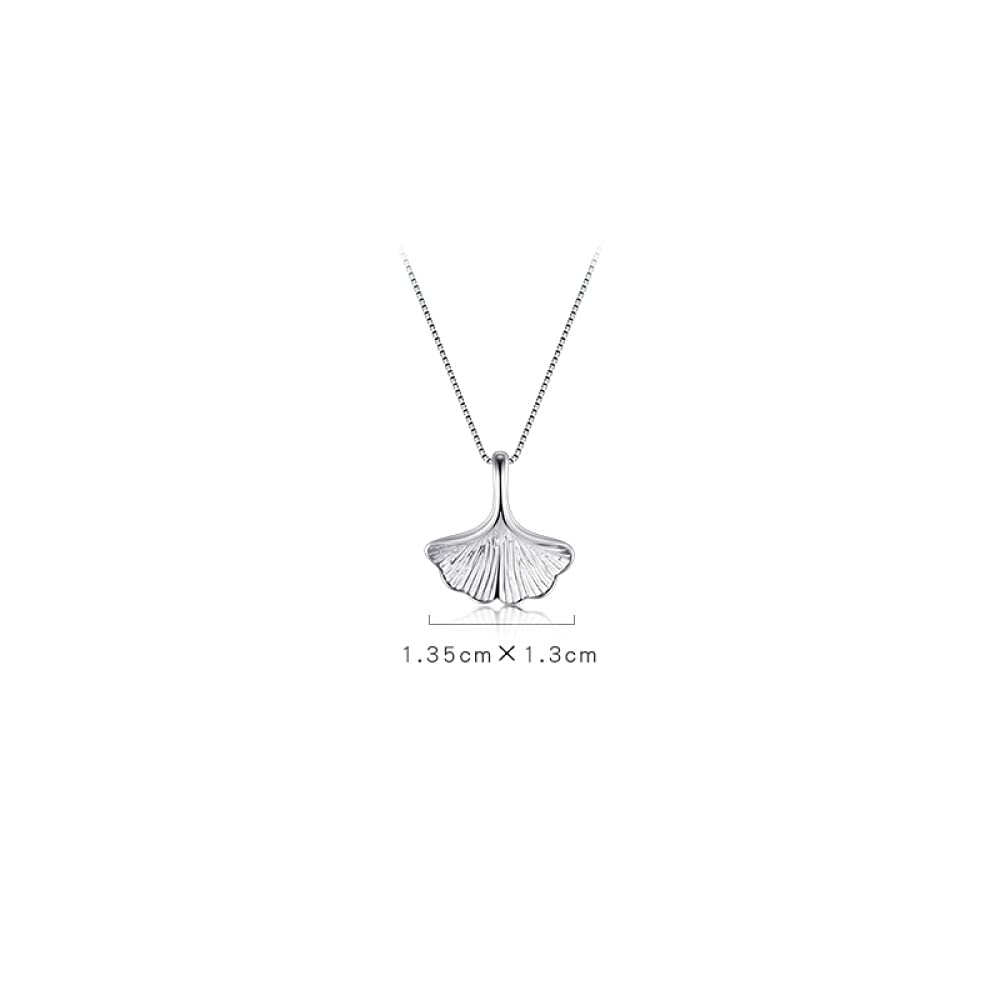 Collar con forma de concha pura para mujer, joyería para niña, colgante de ginkgo biloba para fiesta, hecho en China