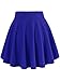 DJT FASHION Shorts for Women Basic Versatile Skorts Casual Stretchy Flared Skater Golf Tennis Mini Skirts with Shorts Large Deep Royal