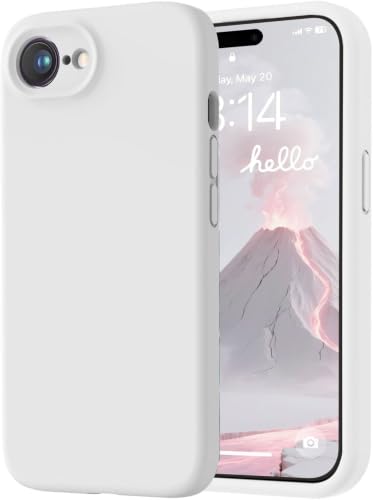 Image of LOVE 3000 Designed for iPhone 16e /17e Case, Premium Silicone with [Soft Anti-Scratch Microfiber Lining] Shockproof Protective Phone Case for Men Women Girls 6.1 inch, White