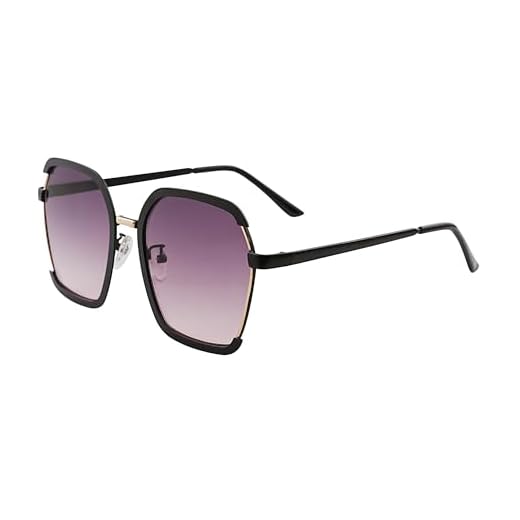 JoXiGo Femme Lunettes de Soleil UV400 Mode et Rétro Grand Cadre Métallique + Pochette à Lunettes de Soleil
