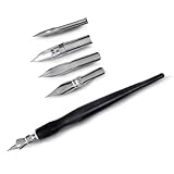 KIRVOS Stift und Halter Set - 1 Stifthalter + 5 Spitzen, Ideal für Karikaturisten, Künstler & Anfänger, Geeignet für Skizzen, Zeichnungen & tägliche Schreibarbeit, Praktisches Schreibzubehör
