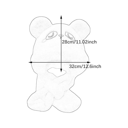 Children Panda Animal Hat and Scarf Set Plush Thickened Winter Warm Ear Protection Cap for Boys Girls- White2