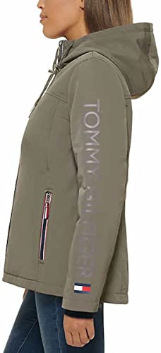 Tommy Hilfiger Women's Full Zip Heavyweight Softshell Hooded Fleece Lined Jacket (L, Charcoal)2