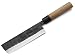 Produktbild Original japanisches NAKIRI Koch-Messer Kuroshiage Yoshimi Kato. Klingen-Länge 16 cm. Aogami super, handgeschmiedet. Runder Echt-Holz-Griff aus hochwertiger amerikanischen Kirsche