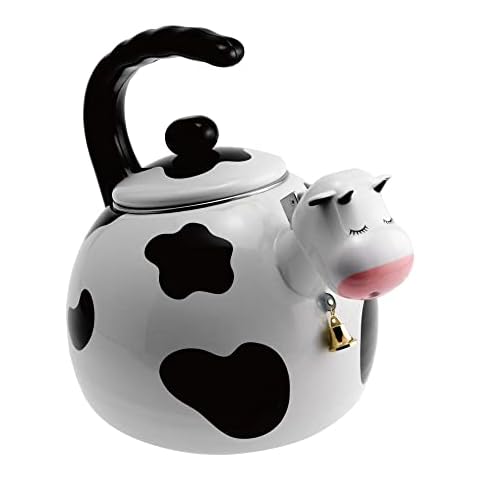 UPware Cow Whistling Tea Kettle, 2.3 Quart Cover