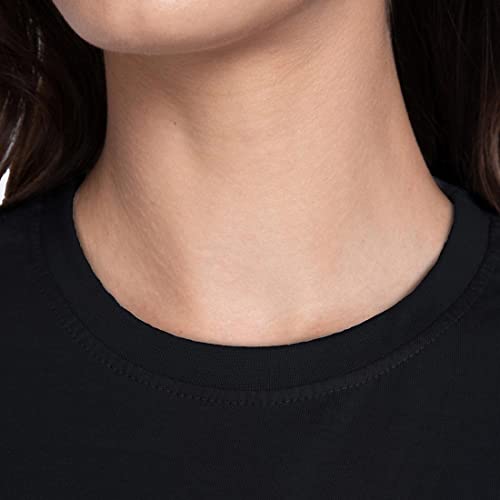 Image of Bewakoof Women's Typography 100% Cotton T-Shirt - Boyfriend Fit, Round Neck, Half Sleeves