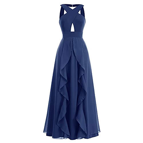 Image of Women Transformer Hi Low Evening Long Prom Dress Halter Convertible Multi Way Spaghetti Strap Wedding Cocktail Maxi Gown