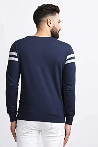 Image of RodZen Men's Fleece High Neck Solid Sweatshirts