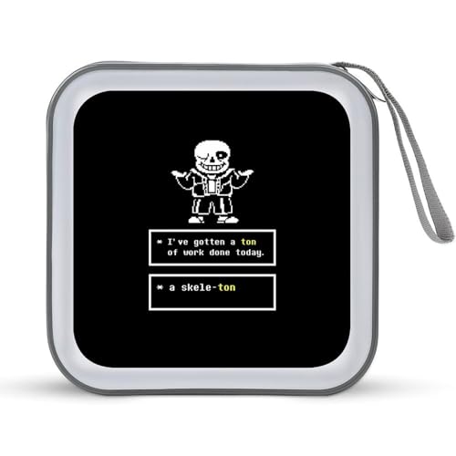 アンダーテール CDケース プラケース DVD収納ケース CD収納ボックス ディスクケース 防水 メディアケース 大容量 40枚収納 小型 持ち運び便利 薄型 ファスナー付 旅行