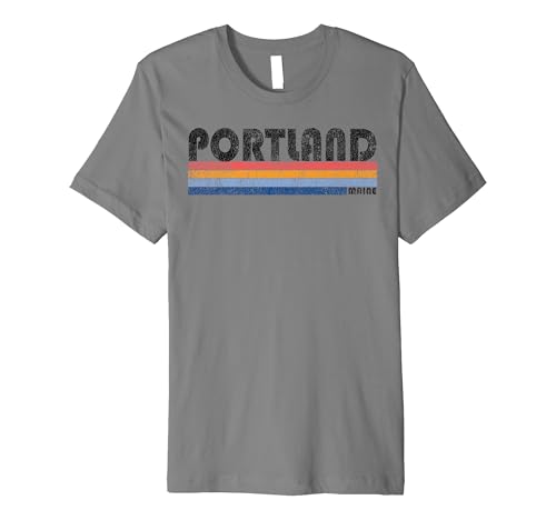 31yM52oyh8L._SL500_ Vintage 1980s Style Portland ME T Shirt