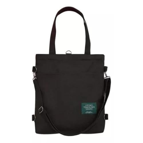 Bolsa Mochila Unissex De Lona Espaçosa Praia Passeio Academia Resistente Multiuso (Preto)