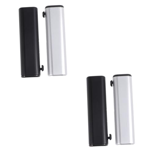 PartyKindom 4pcs Retractable Computer Cleaning Brush for Home Electronics Dust Brush for Keyboards Monitors Spaces Scratch Design Silver Black