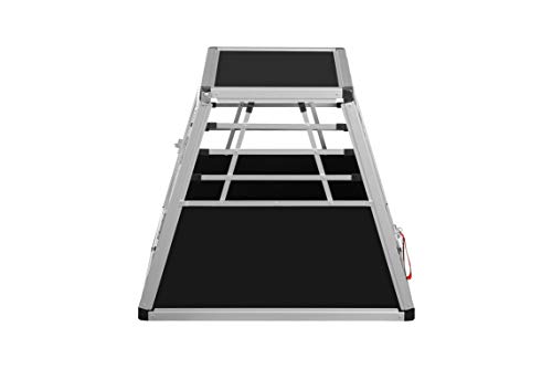 ALPUNA Transportbox N18 – Aluminium Hundebox 72×50×62 cm – Auto Hundebox mit Notausstieg, sicherer Hundetransport im Kofferraum