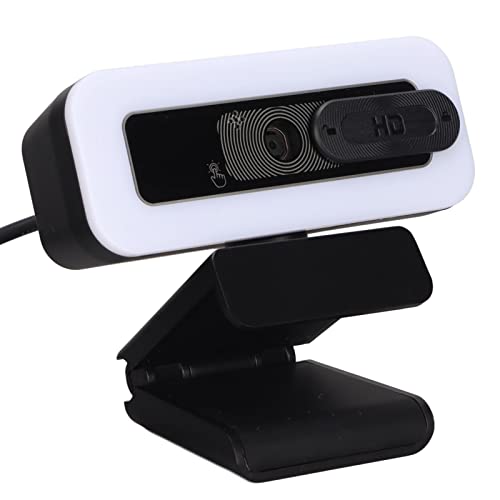 Elprico USB-Webcam, 2K USB Einstellbare Helligkeit Gesichtserkennung Webkamera Autofokus Eingebautes Mikrofon Plug and Play HD-Computerkamera Digitale Netzwerk-Webcam