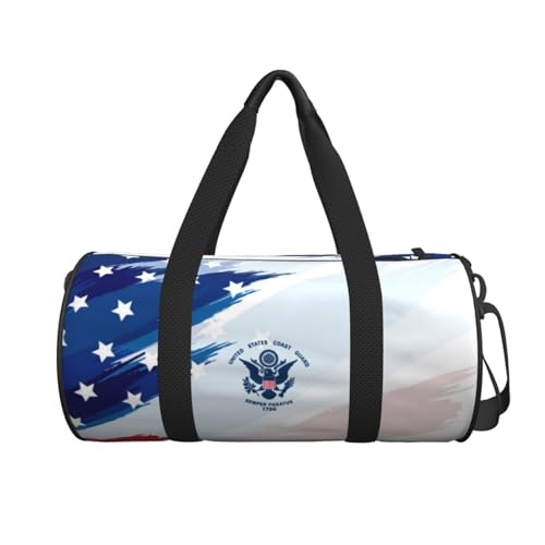 TOROM United States Coast Guard Gym Duffel Bag Adult Workout Bag Lightweight Yoga Bag Carryon Gymbag Sport Duffel Bag For Men Women, Black3