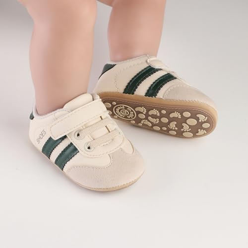 Image of Baby Boys Girls Sneakers Toddler Non-Slip Soft Rubber Sole First Walking Shoes Infant Newborn Crib Dress Shoes