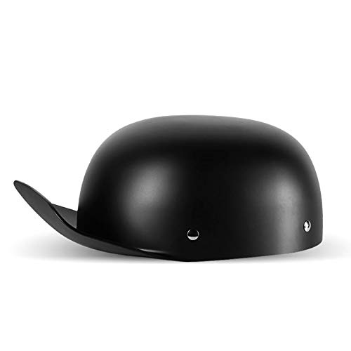 Casco de motocicleta media cara DOT aprobado, unisex adulto ligero cara abierta motocicleta hombres y mujeres sombreros para motocicleta Cruiser Chopper ciclomotor conducción ATV