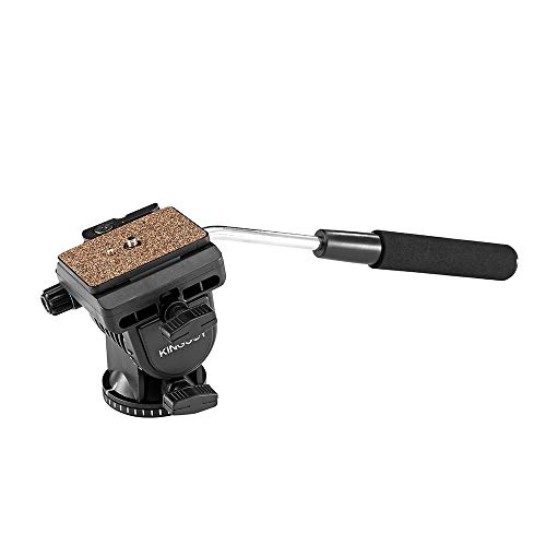 NEU: Kingjoy VT-1510 Fluid Video Neiger , nur 550g, Zuladung 3kg, 360°Pan, -70° bis +90°Tilt, Friktionseinstellung, Schnellwechselplatte mit Sicherung Cover