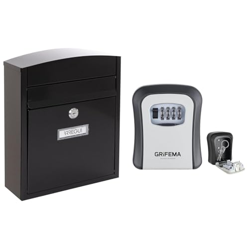 ARREGUI Compact E5734 Boîte aux Lettres en Acier, Boîte aux Lettres Extérieure Individuelle, Murale & GRIFEMA Boite a Clefs - Murale Boite a clé avec Code Sécurisée Exterieur, Boite à Clé