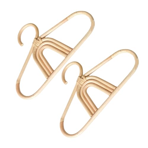PRETYZOOM Rattan Hangers Toddlers Boys and Girls Clothes Hanger Set Baby Hangers for Closet Decorative