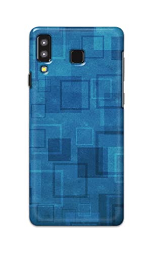 Image of Printed Hard Back Cover Case for Samsung Galaxy A8 Star Back Cover (Plain Azure Blue) -1302