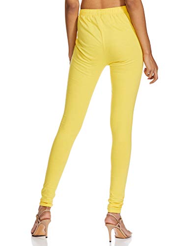Image of BIBA Womens Coated Leggings (Yellow Large)