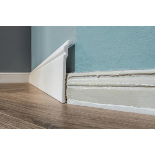 Surplinthe de rénovation CF3 Wallstyl cache plinthe recouvrement blanc 120mm