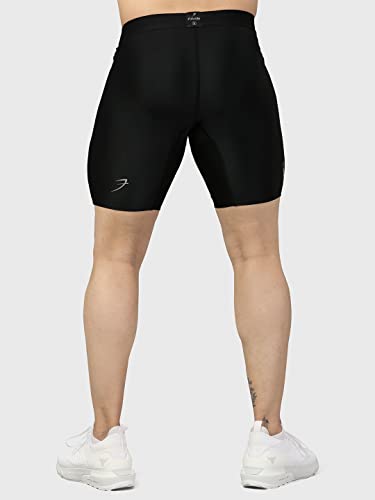 Image of Compression Men's Shorts Tights (Nylon) Skins for Gym, Running, Cycling, Football, Tennis, Badminton & More