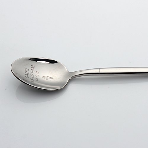 Gifts For Dad Laser Engraved Ice Cream Spoon (Dad's Ice Cream Plow) #TOP4