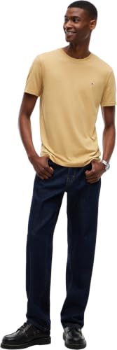 Tommy Jeans Herren-T-Shirt, kurzärmelig, Rundhalsausschnitt, Beige (Sandy Beige Htr), XXL – Ansicht 4
