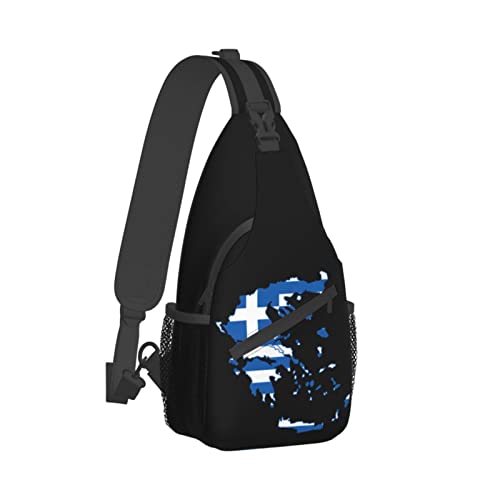 Mochila Unisex Tipo Sling Negra de Moda miniatura 3
