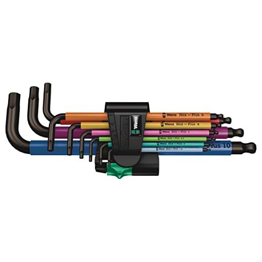 950 SPKL/9 SM N Multicolour Winkelschlüsselsatz, metrisch, BlackLaser, 9-teilig, Wera 05022089001