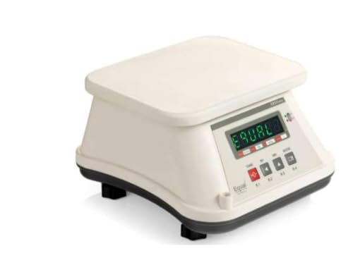 Exa 20kg x 1g Digital Weighing Scale with Front and Back Red Double Display, Small Stainless Steel Pan, 7×9″ for Kirana shop, Grocery Store and factory (Off-White) Exa 20kg x 1g Digital Weighing Scale with Front and Back Red Double Display, Small Stainless Steel Pan, 7×9″ for Kirana shop, Grocery Store and factory (Off-White)