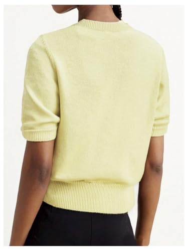 Floerns Women's Summer Short Sleeve Lightweight Open Front Button Knitted Cardigan Sweaters Fall Clothes3