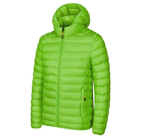 Image of Men's Winter Down Jacket Plus Velvet Hooded Stand Collar Warm Zipper Coat