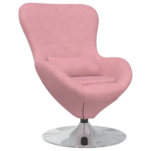Homgoday Ei-Sessel Pink Samt Eierstuhl Stuhl Model42002728