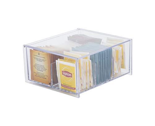 Mind Reader TEA6C-CLR Acrylic Storage & Organizer 6 Compartment Tea Bag Holder