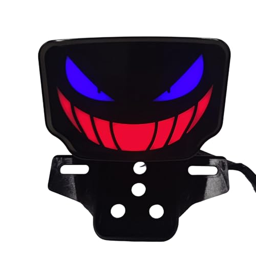 Piloto trasero de moto con luz LED de calavera escalofriante