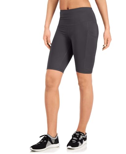 ID Ideology Women's Compression High Rise 10 Bike Shorts Gray Size X-Small