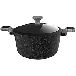 Olla Teflón Cecotec Olla Polka Exclusive 28 Pot Wood&Rock. Diámetro 28 cm, Mango frío de Baquelita, Aluminio Forjado, Revestimiento Antiadherente Teflon, Apta para Lavavajillas y Todo Tipo de Cocinas