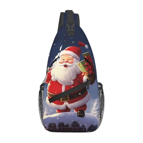 Bolso tipo sling unisex negro con diseño cartoon miniatura 1