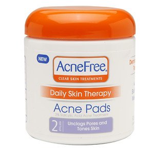 AcneFree Clear Skin Treatment Daily Skin Therapy Acne Pads, 90 Pads (Pack of 2)