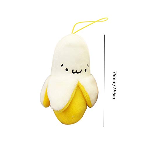 AmiAbi Exquisite Squeezing Toys Chaveiro Mobile Chain Banana Squeeze Yellow Dinosaur Stress Relief T