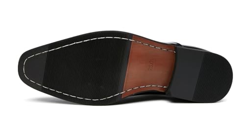 Santimon Men's Microfiber Leather Plain Toe Oxfords Shoes Fashion Dress Formal Tuxedo Wedding Shoes2