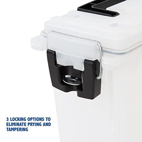 Image of Sheffield 12635 Ammo Storage Box, Stackable .30 Cal Field Boxes, Water and Dust Resistant, Lockable Storage Box with Handle, Secures Hunting Gear, Supplies, and Bullets, Made in USA, Frost(Pack of 6)
