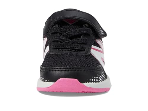 Image of New Balance Kid's Dynasoft 545 V1 Bungee Lace with Top Strap Running Shoe, Black /Carnival Pink, 3 M Infant